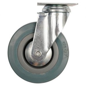 Koleso otočné so sivou gumou 75 x 21 x 104 mm 30 kg