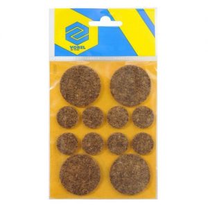 Podložky samolepiace pod nábytok hnedé 20/38 mm 12ks